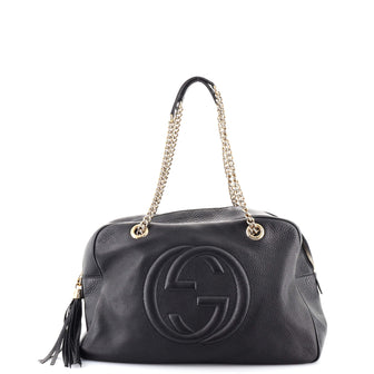 Gucci Soho Chain Zip Shoulder Bag Leather Medium