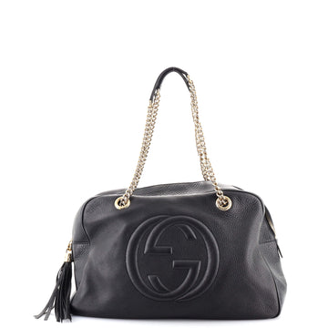 Gucci Soho Chain Zip Shoulder Bag Leather Medium