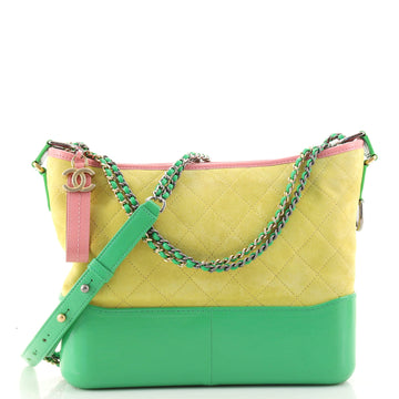Chanel Gabrielle Hobo Quilted Suede Medium