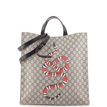 Gucci Convertible Soft Open Tote Printed GG Coated Canvas Tall