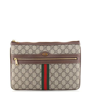 Gucci Ophidia Zip Pouch GG Coated Canvas Large