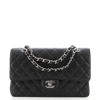 Chanel Classic Double Flap Bag Quilted Caviar Medium