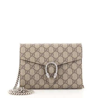 Gucci Dionysus Chain Wallet GG Coated Canvas Small