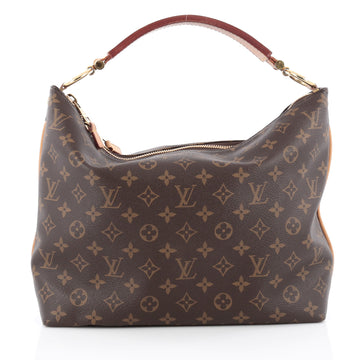 Louis Vuitton Sully Handbag Monogram Canvas PM Brown