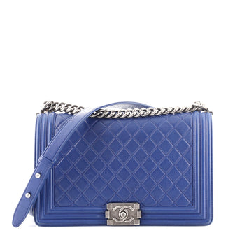 Chanel Boy Flap Bag Quilted Lambskin New Medium