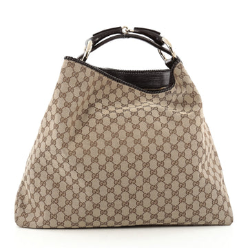 Gucci Horsebit Hobo GG Canvas Large