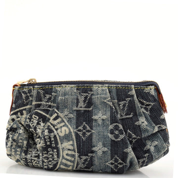 Louis Vuitton Trousse Raye Pouch Striped Monogram Denim