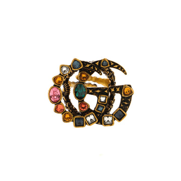Gucci GG Ring Metal with Crystals