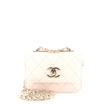 Chanel Trendy CC Card Holder on Chain Quilted Lambskin