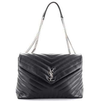 Saint Laurent LouLou Shoulder Bag Matelasse Chevron Leather Large
