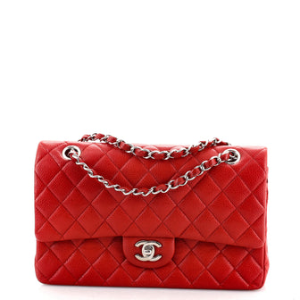 Chanel Classic Double Flap Bag Quilted Caviar Medium