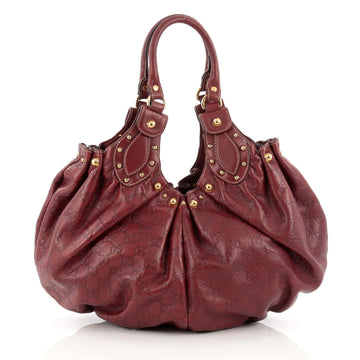 Gucci Pelham Shoulder Bag Studded Guccissima Leather Medium