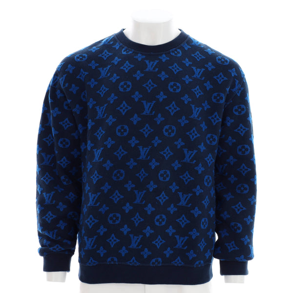 Louis Vuitton Blue Monogram Jacquard Sweater