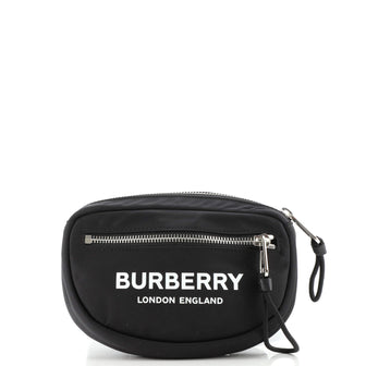 Burberry Logo Cannon Bum Bag Printed Nylon Small