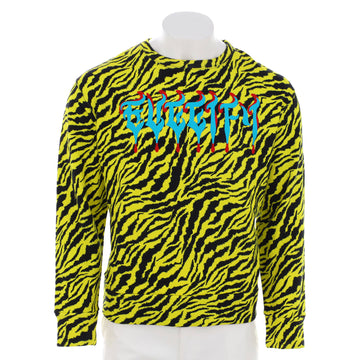 Gucci Men's Metal Guccify Crew Neck Sweatshirt Printed Cotton