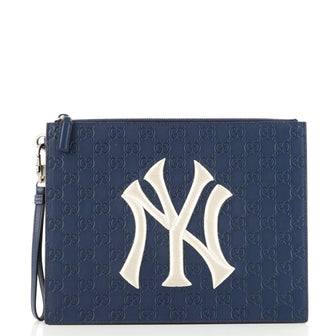 Gucci MLB Zip Pouch Guccissima Leather Medium