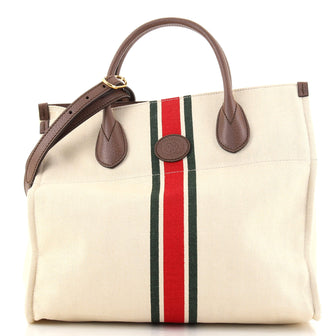 Gucci Foldable Web Tote Canvas Small