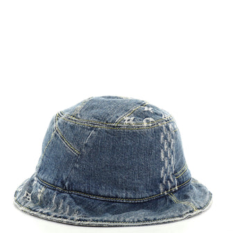 Louis Vuitton Nigo Sun Hat Limited Edition Giant Damier and Monogram Denim