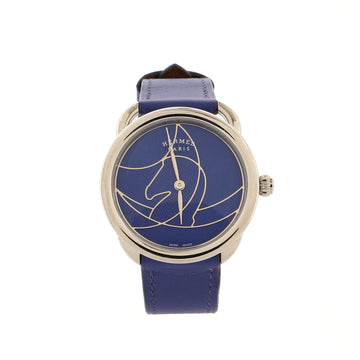Hermes Arceau Casaque Quartz Watch Stainless Steel and Leather 36