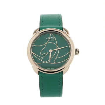 Hermes Arceau Casaque Quartz Watch Stainless Steel and Leather 36