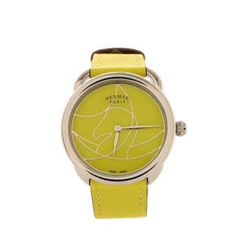 Hermes Arceau Casaque Quartz Watch Stainless Steel and Leather 36