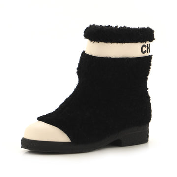 Chanel Women's Coco Neige Short Boots Shearling with Leather