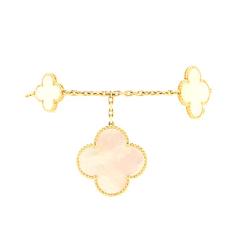 Van Cleef & Arpels Magic Alhambra 5 Motifs Bracelet Yellow Gold with Mother of Pearl