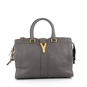 Saint Laurent Chyc Cabas Tote Leather Small Gray