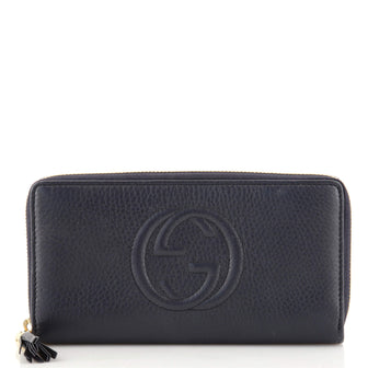 Gucci Soho Zip Around Wallet Leather Compact