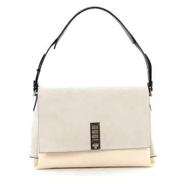 Proenza Schouler Elliot Shoulder Bag Leather and Suede Medium Neutral