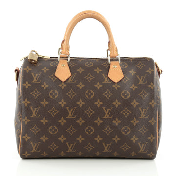 Louis Vuitton Speedy Bandouliere Bag Monogram Canvas 30 Brown