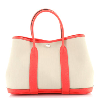 Hermes Garden Party Tote Toile and Leather 30