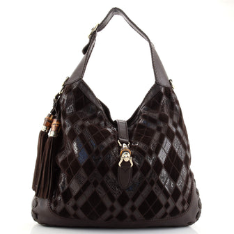 Gucci New Jackie Bag Patchwork Python and Suede Large
