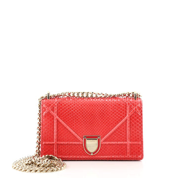 Christian Dior Diorama Flap Bag Python Small