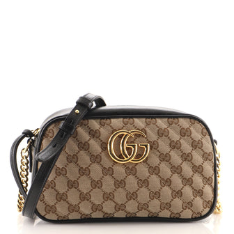 Gucci GG Marmont Shoulder Bag Diagonal Quilted GG Canvas Small
