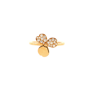 Tiffany & Co. Paper Flowers Ring 18K Rose Gold with Diamonds
