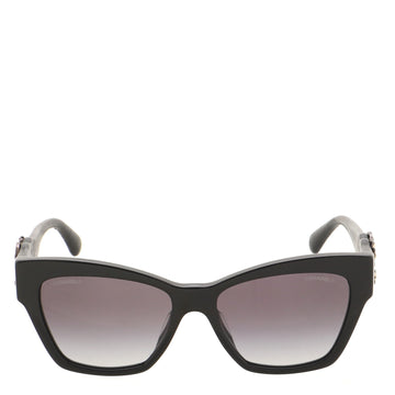 Chanel Interwoven CC Butterfly Sunglasses Acetate and Leather with Crystals