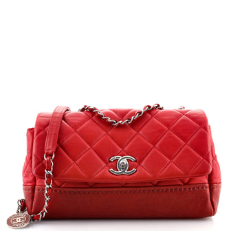 Chanel Bi Coco Flap Bag Quilted Lambskin with Caviar Medium