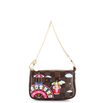 Louis Vuitton Pochette Accessoires Limited Edition Vivienne Xmas Damier Mini