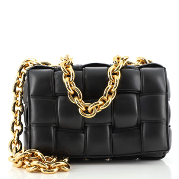 Bottega Veneta Cassette Chain Crossbody Bag Padded Maxi Intrecciato Leather