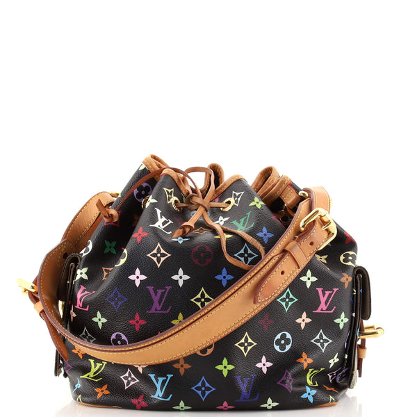 Louis Vuitton Black Monogram Multicolore Petit Noe Bag