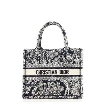 Christian Dior Book Tote Embroidered Canvas Small