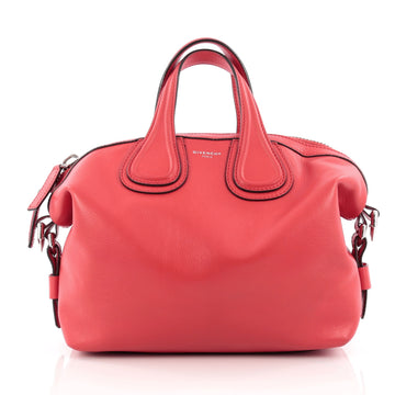 Givenchy Nightingale Satchel Waxed Leather Small Red