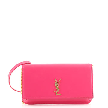 Saint Laurent Classic Monogram Phone Holder Shoulder Bag Leather