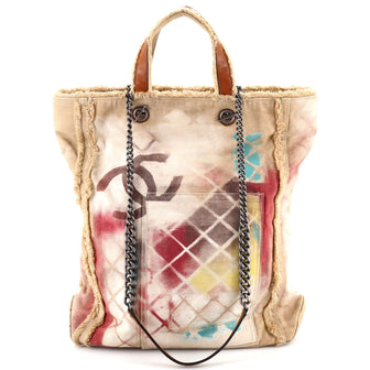 Chanel Art School Oh My Boy Tote Graffiti Printed Canvas
