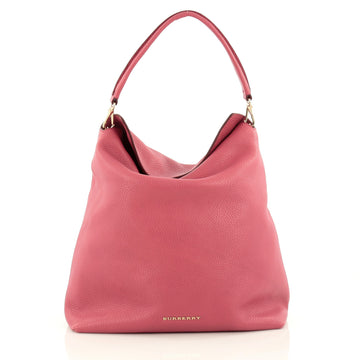 Burberry Cale Hobo Grainy Leather Medium Pink