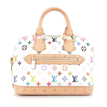 Louis Vuitton Alma Handbag Monogram Multicolor PM White