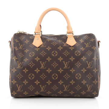 Louis Vuitton Speedy Bandouliere Bag Monogram Canvas 30 Brown