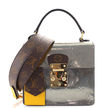 Louis Vuitton Spring Street NM Handbag Monogram Vernis with Monogram Canvas and Epi Leather