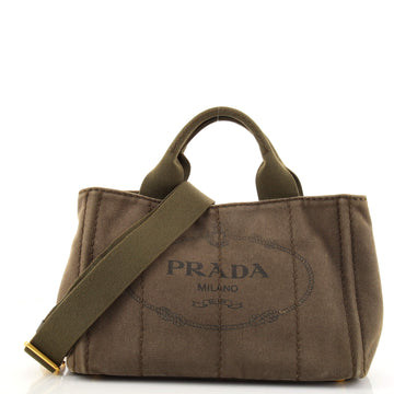 Prada Canapa Convertible Tote Canvas Mini